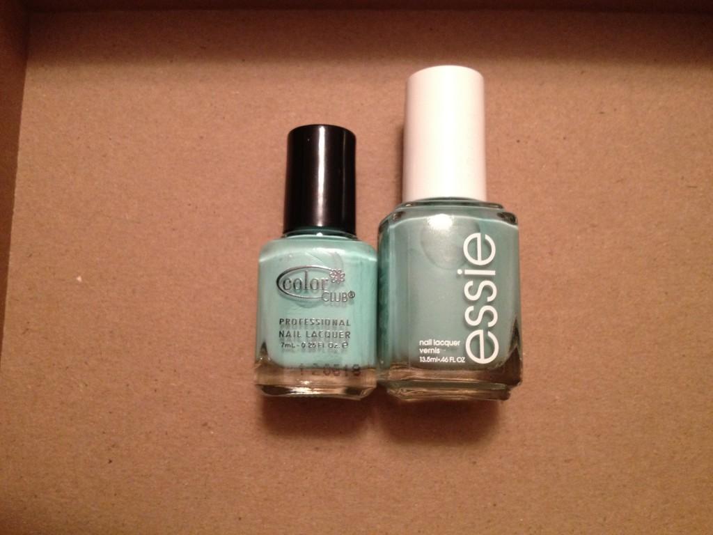 Color Club Blue-Ming vs Essie Turquoise and Caicos