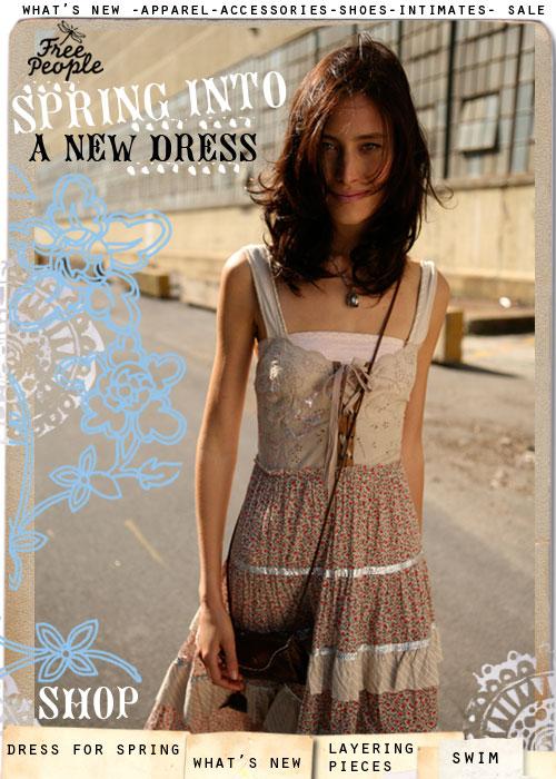 Free People ad - anorexic model