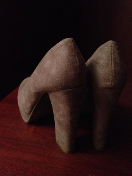 Candie's Caposh in Taupe faux suede