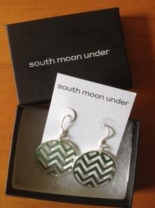 Silver Chevron Earrings from South Moon Under