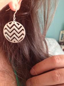 Silver Chevron Earrings from South Moon Under