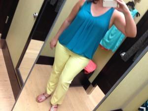 Dana Buchman Sateen Capris & my own top