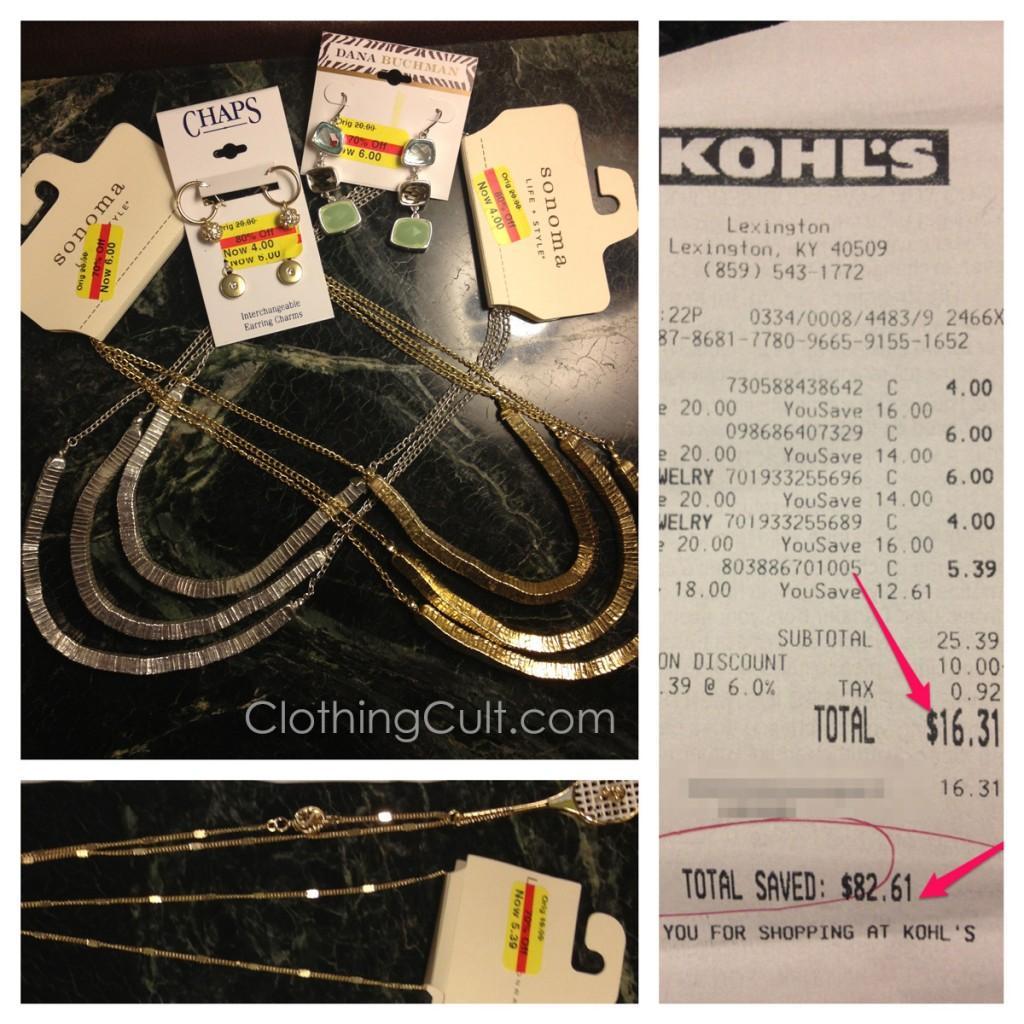 Kohls clearance jewelry haul Sept 2013