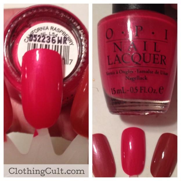 OPI nail polish California Raspberry swatch