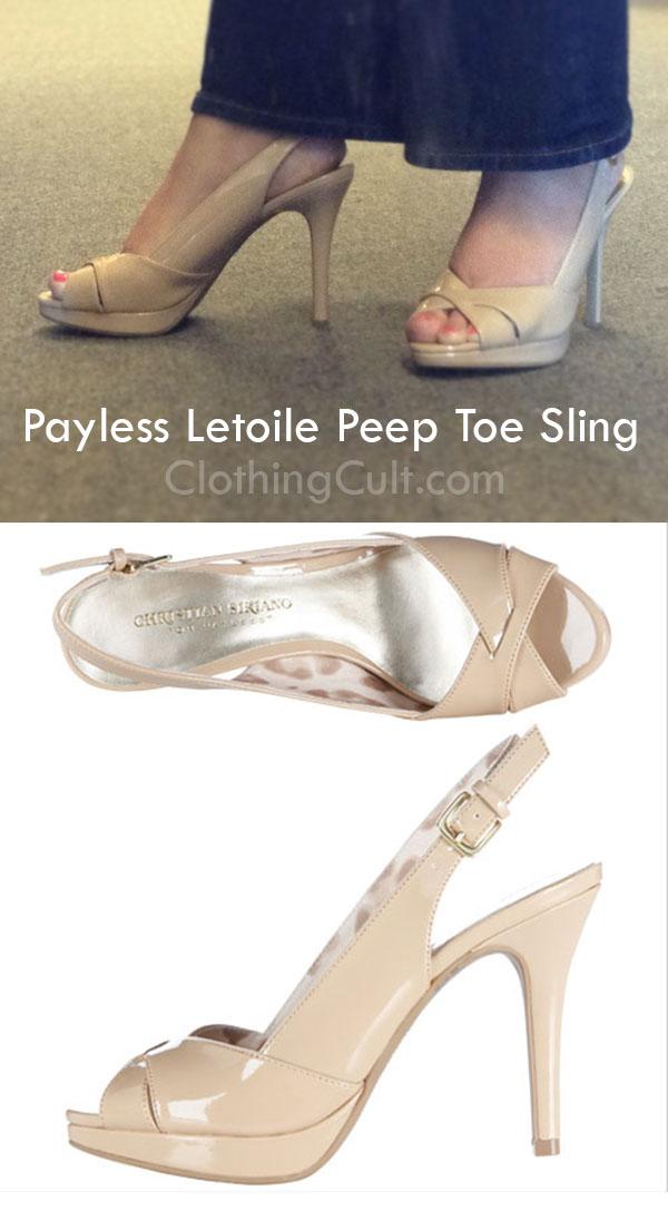Letoile Peep Toe Sling in “Tan” from Payless -Review & Pics