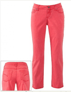 SONOMA life + style Modern Fit Twill Straight-Leg Pants Pink Rage