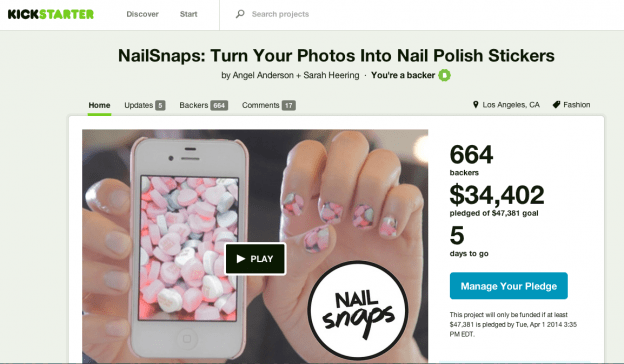 NailSnaps – Instagram Photos for your nails! {kickstarter – funded}