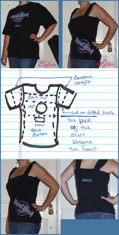 Hard Rock Cafe - DIY shirt refashion