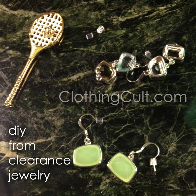 DIY jewelry remixing from Kohl's clearance jewelry